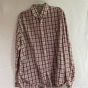 Austin Clothing Co. Red/Tan plaid l/s button down​​